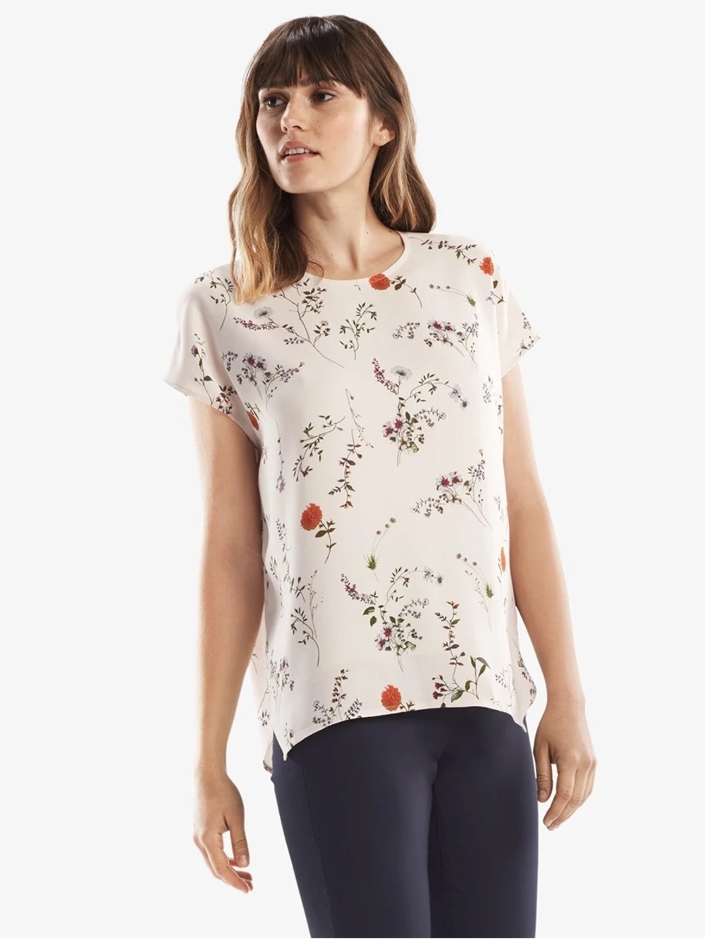 MM LAFLEUR DIDION WILDFLOWER FLORAL PRINT BLOUSE 💗💚
